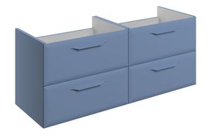 Stafford 1200mm Wall Hung 4 Drawer Basin Unit (No Top) - Matt Misty Blue